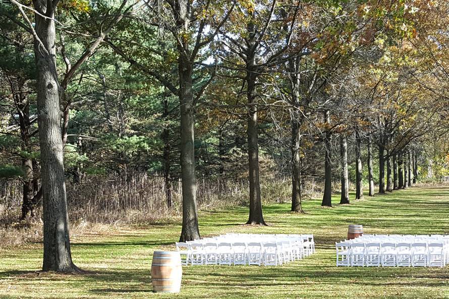 Wedding ceremony area