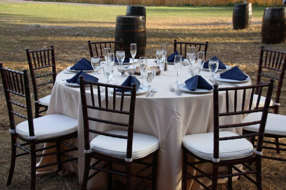 Outdoor barn wedding