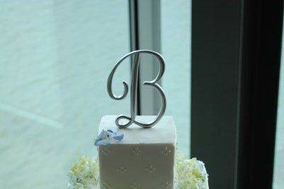 Multiple layered wedding cake