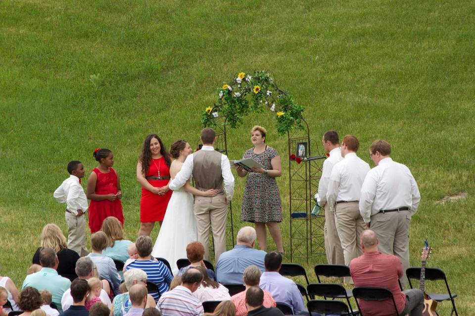 Outdoor wedding.