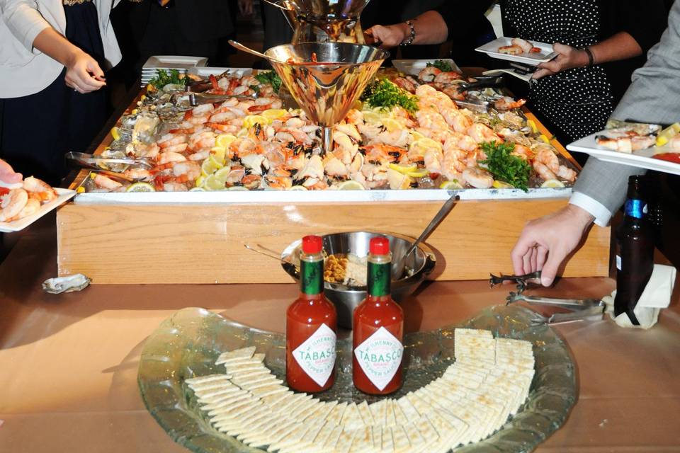 Wedding buffet area