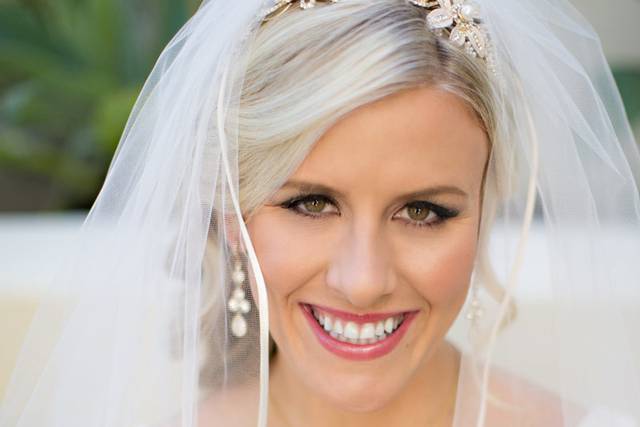 Bridal makeup and updo