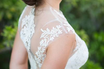 Back details of wedding dress