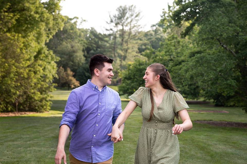 Running Engagement Photo