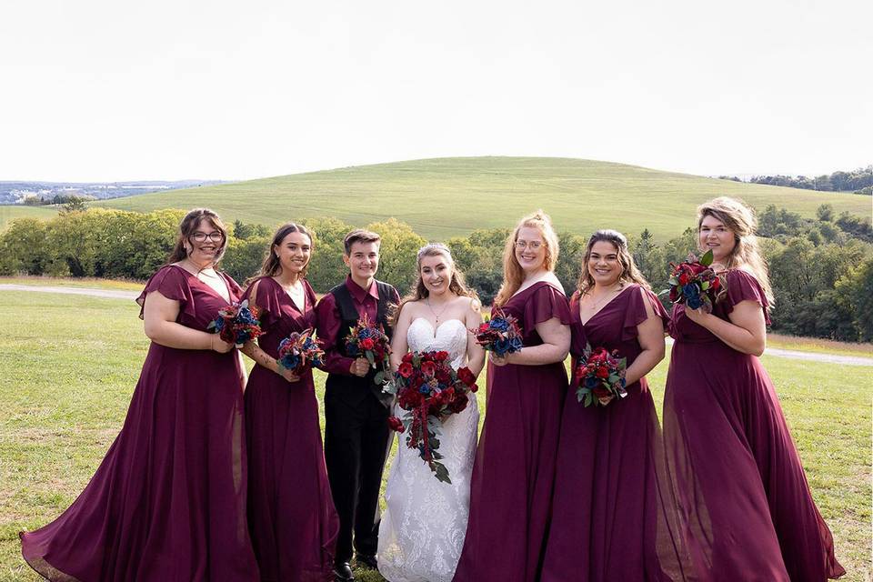 Bridesmaids at Lauxmont Farms
