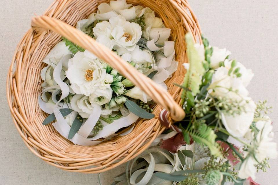 Corsages and basket