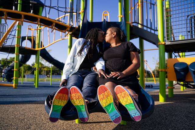 Colorful Playground Engagement