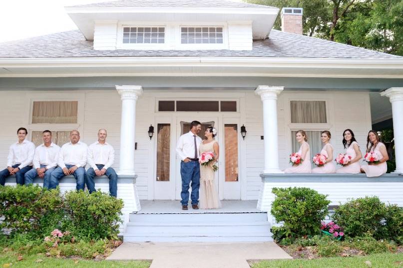 Newlyweds and their guests