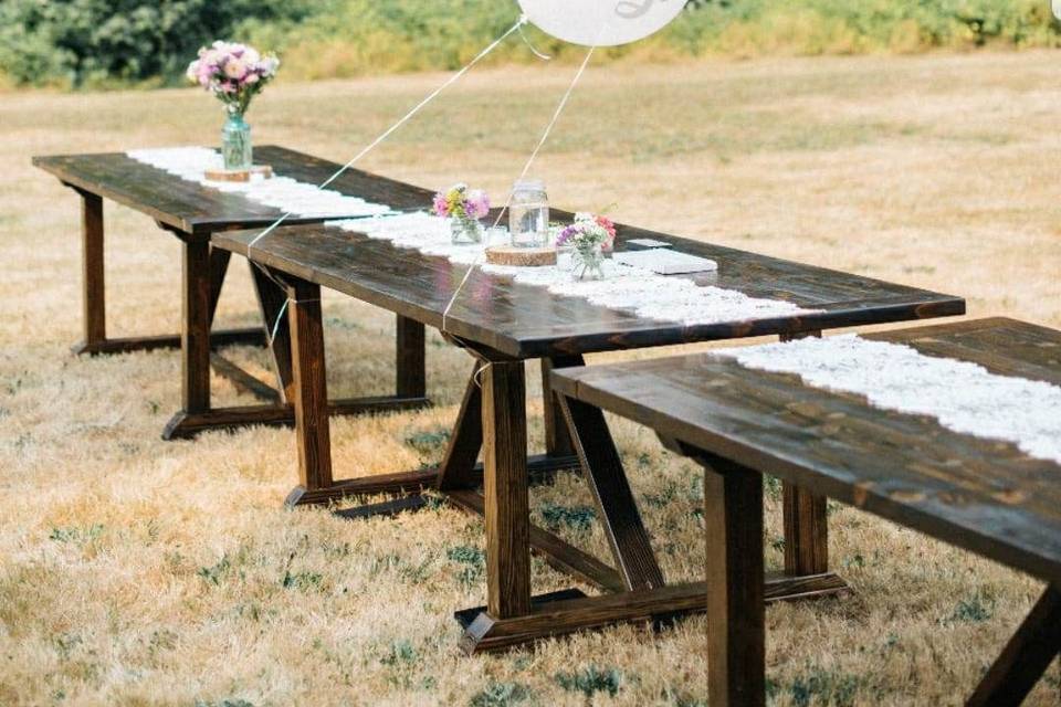 We have farm tables available.