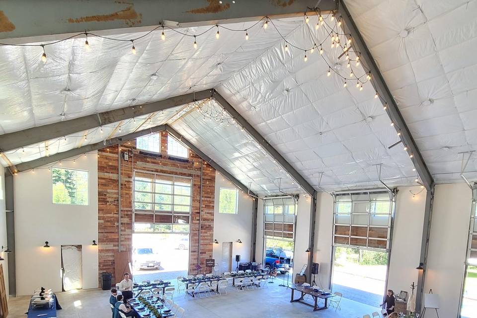 Reception in barn