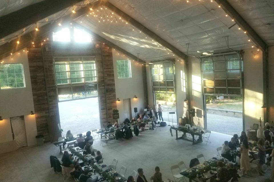 Reception in barn