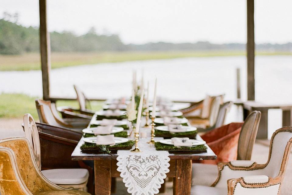 Wedding table setup