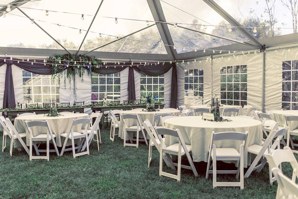 Tent & Tables set up option