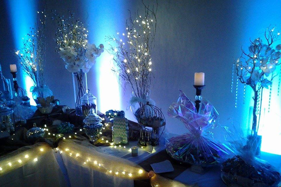 Blue light decor