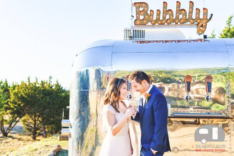 Wedding Couple With Prosecco