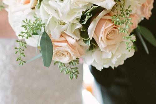 Bride holding her bouquet