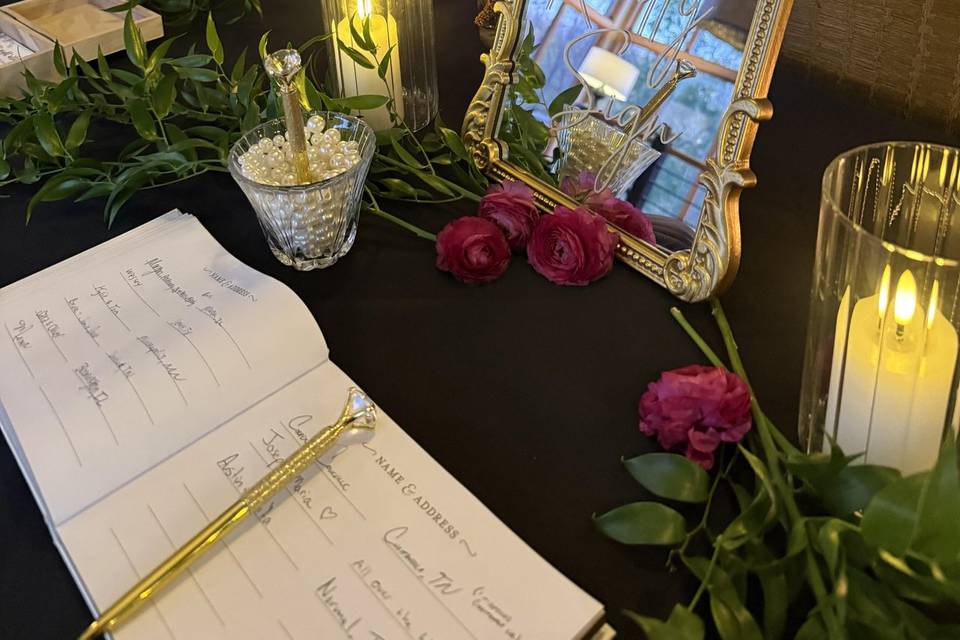 Welcome table
