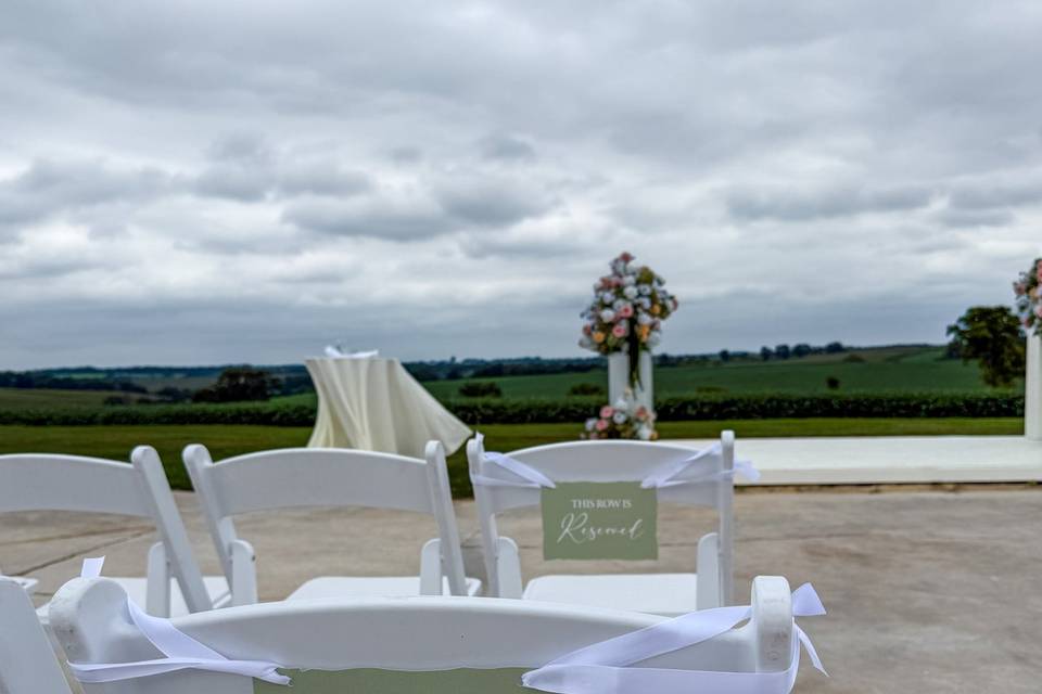 reserved seating signs