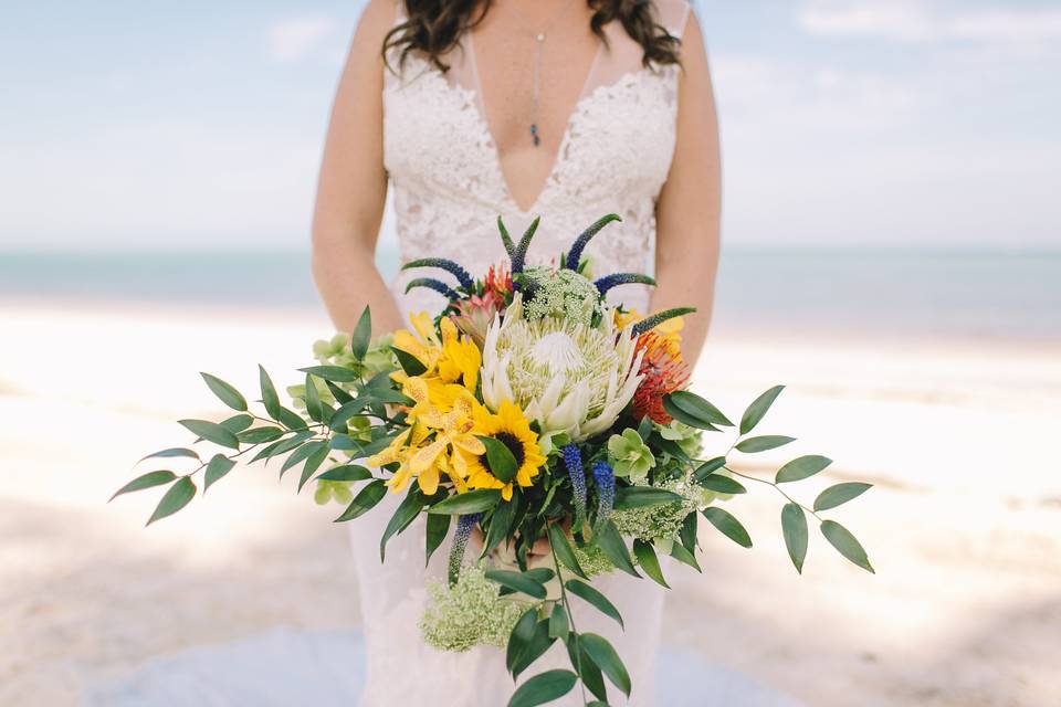 Private beach wedding Marathon