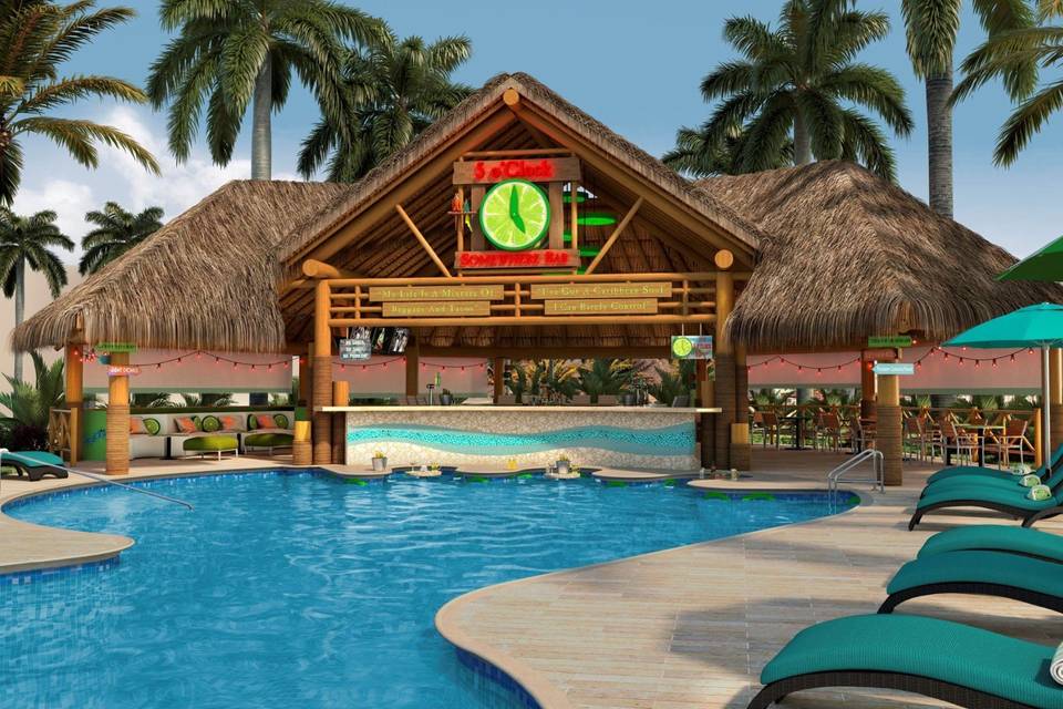 Pool and lime clock