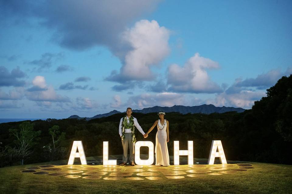 LED ALOHA Sign at Iliahi