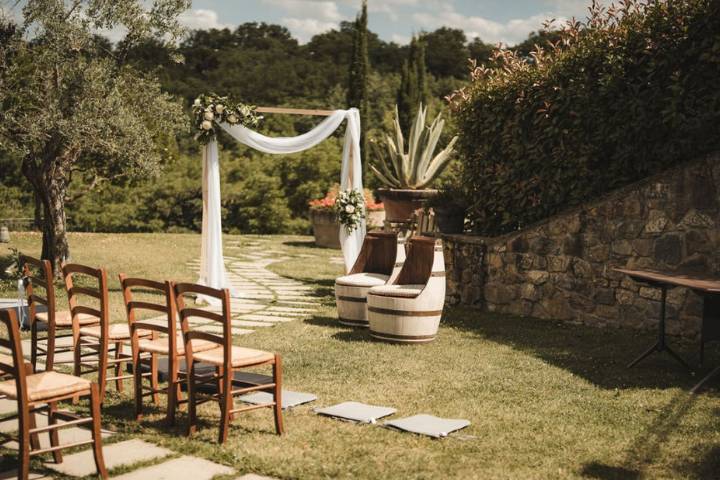 Reception in the garden