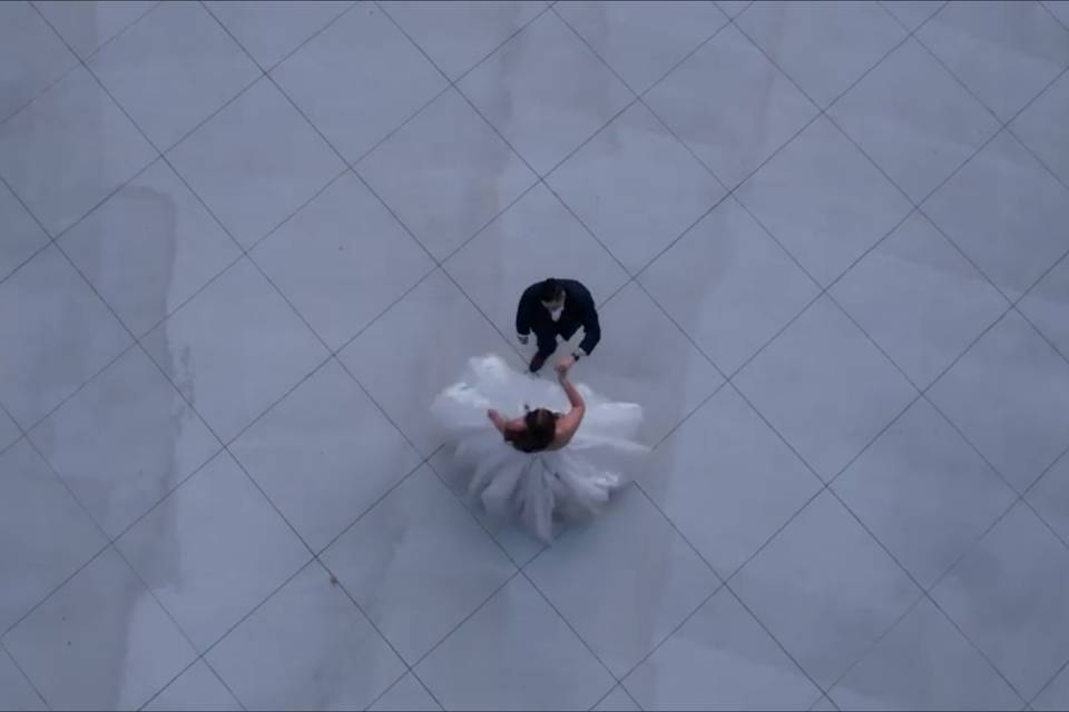 First dance with drone video