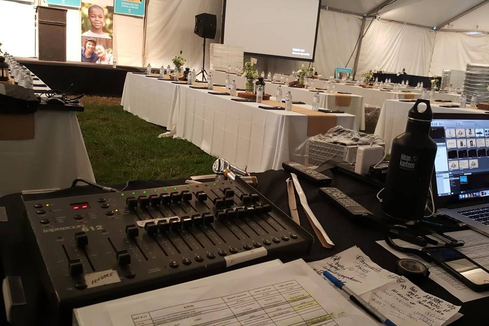 Front of house setup