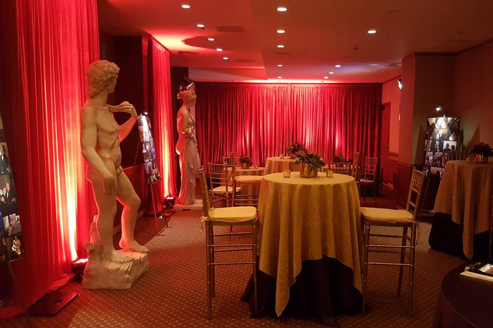 Uplighting and drape