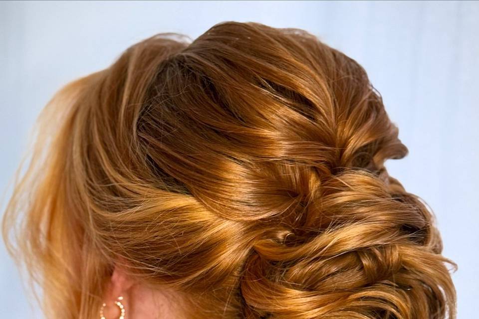 Messy bridal updo