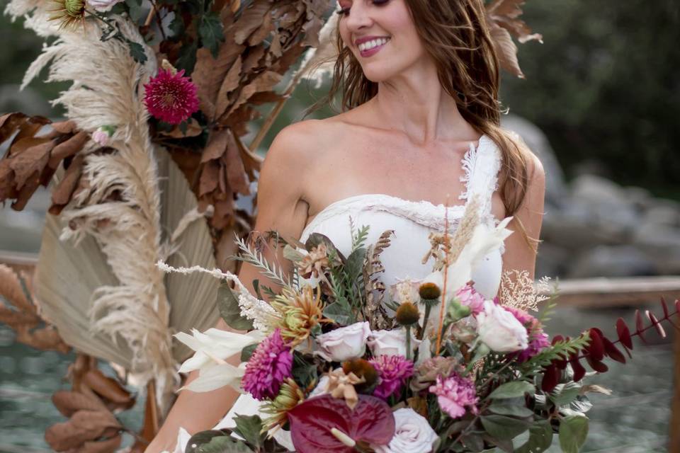 Boho bridal look