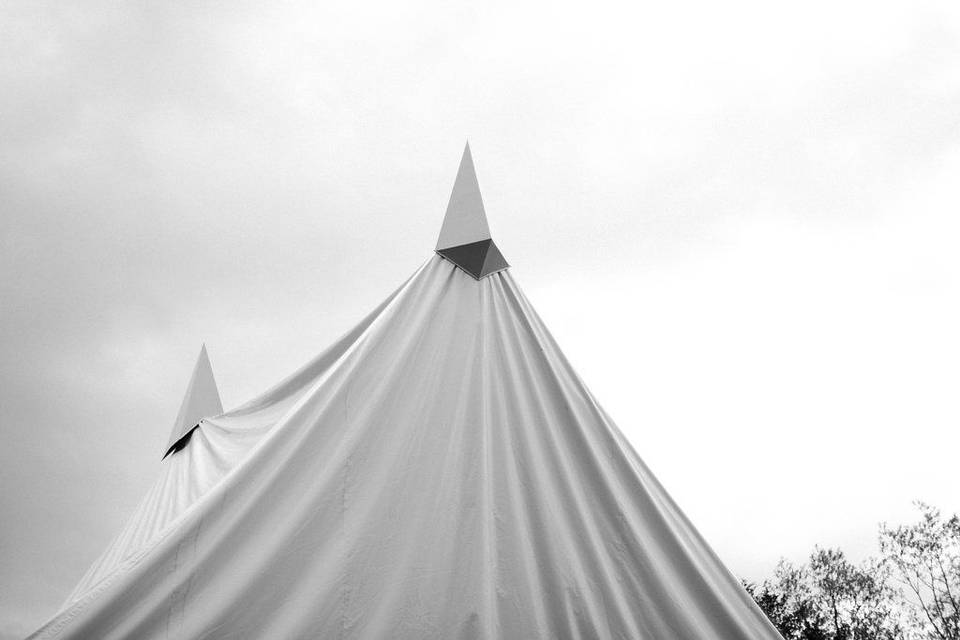 White tents