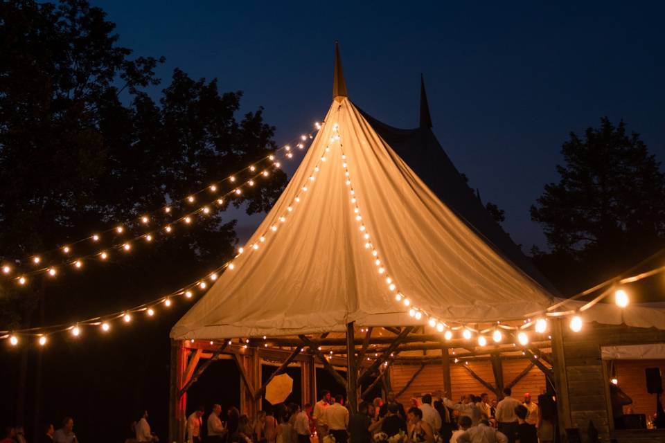 Front view of tent