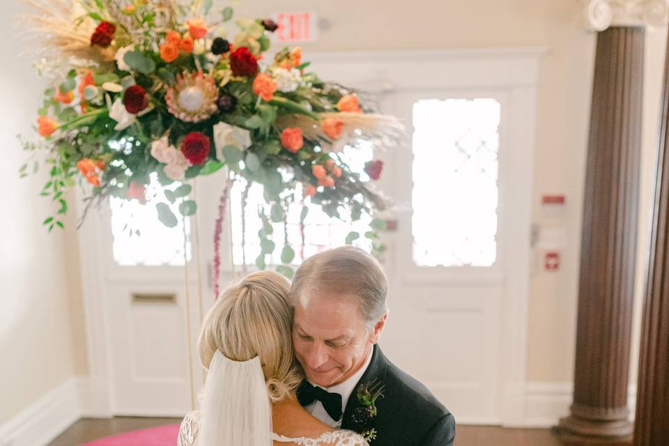 Bride and father