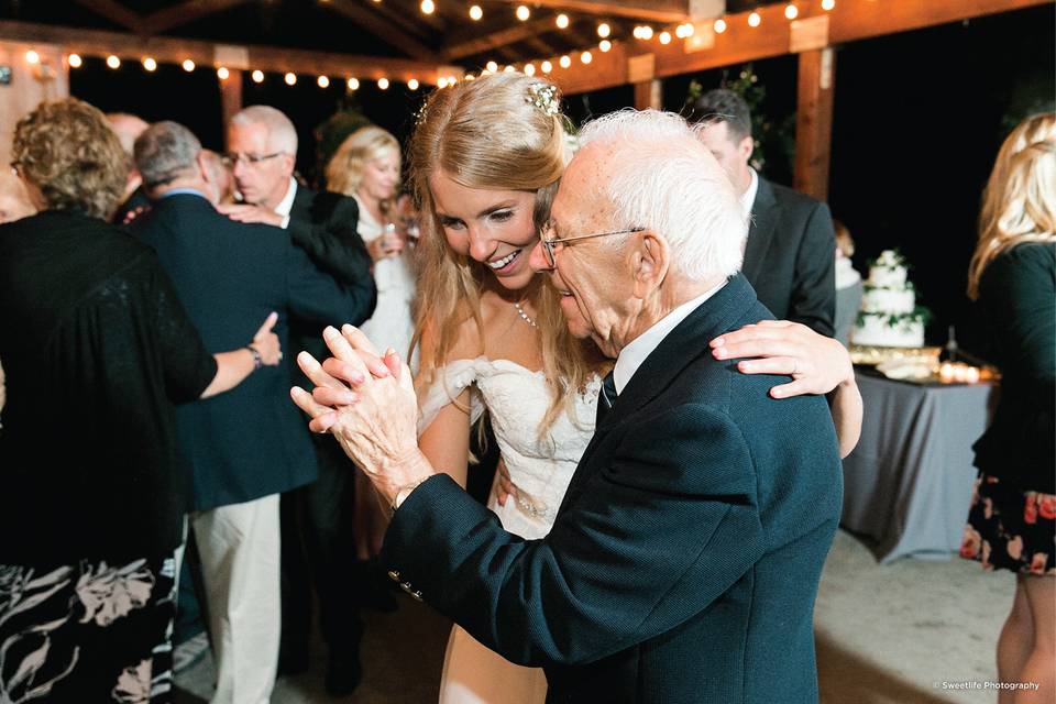 Bride with her father