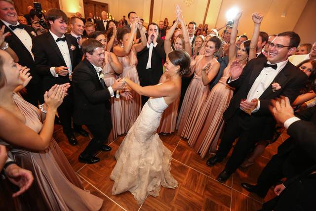Newlyweds dancing