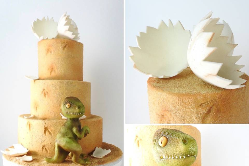 Dinosaur groom's cake