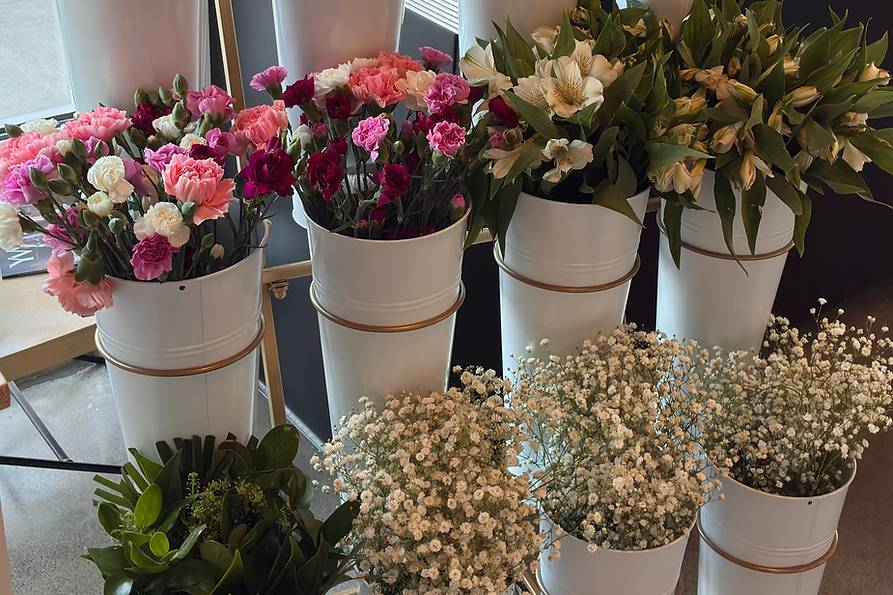 Flowers in flower stand
