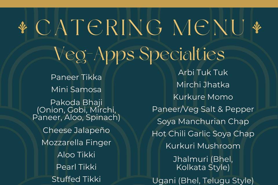 SPECIALTIES MENU