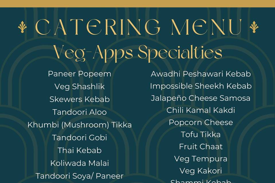 SPECIALTIES MENU