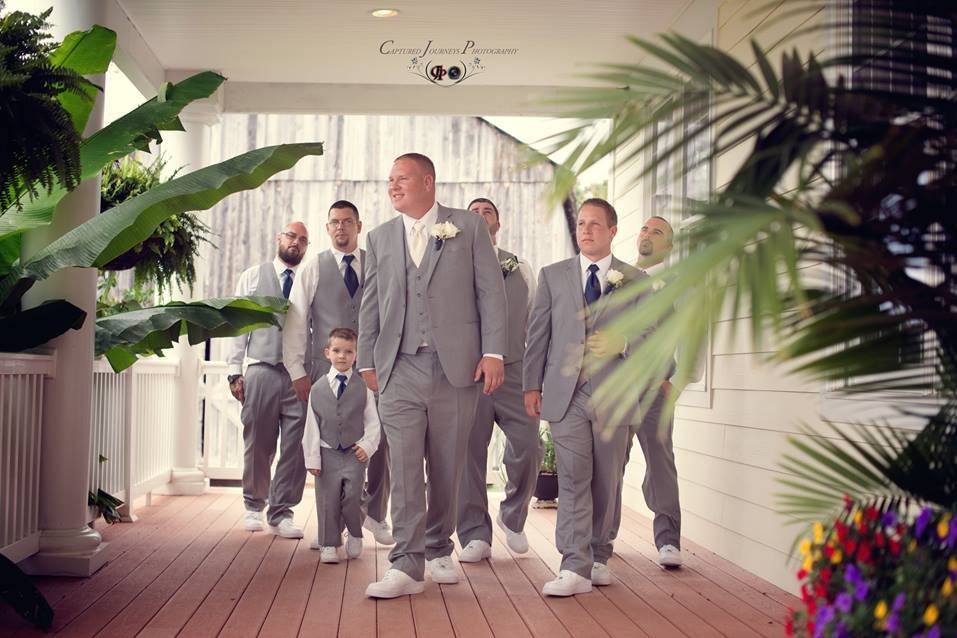 Groom with groomsmen