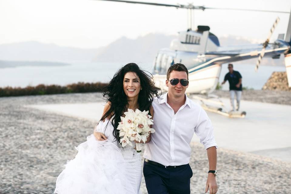 Helicopter wedding