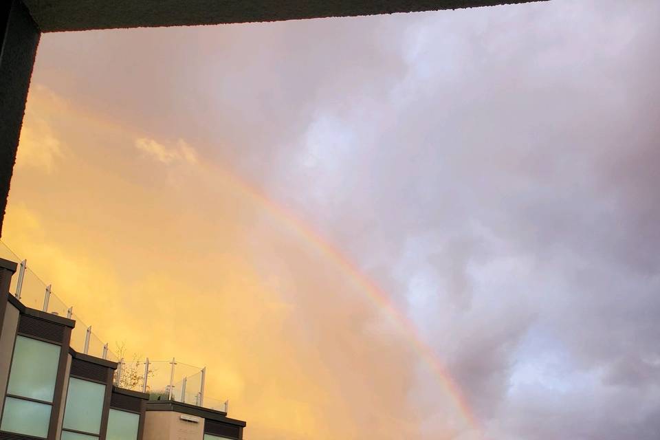 Rainbow over Dublin, Ireland