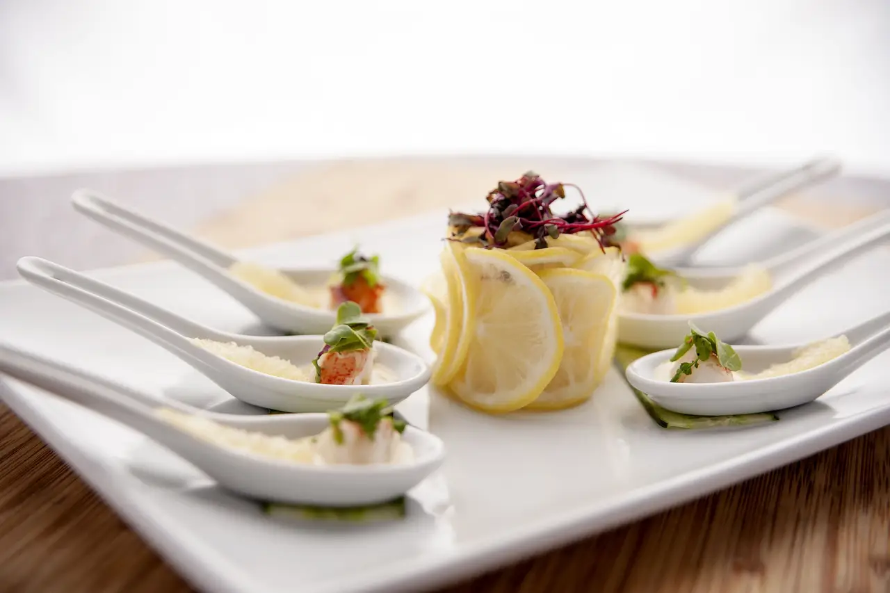 East Meets West Catering fusion cuisine display