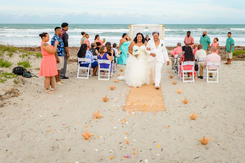 Beach wedding Melbourne Beach