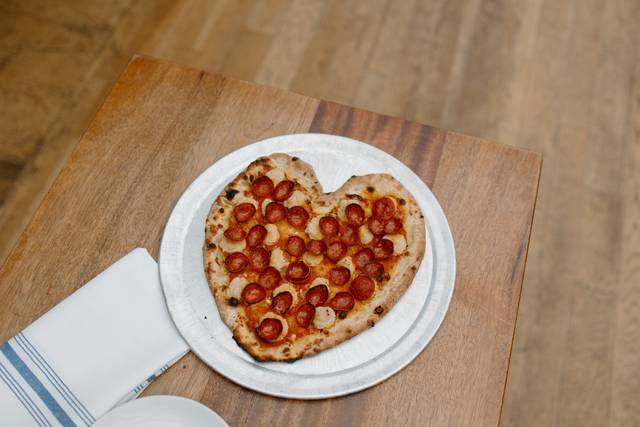 Heart shape pizza