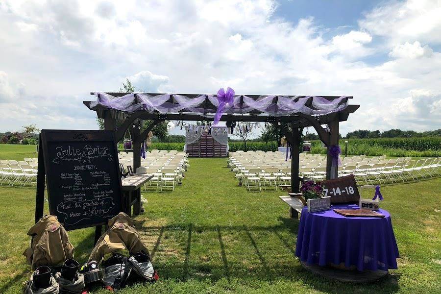 Wedding arch entrance