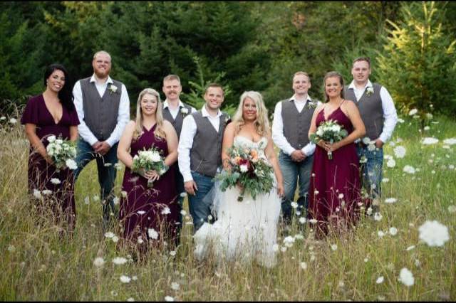 Wedding Party in the Field