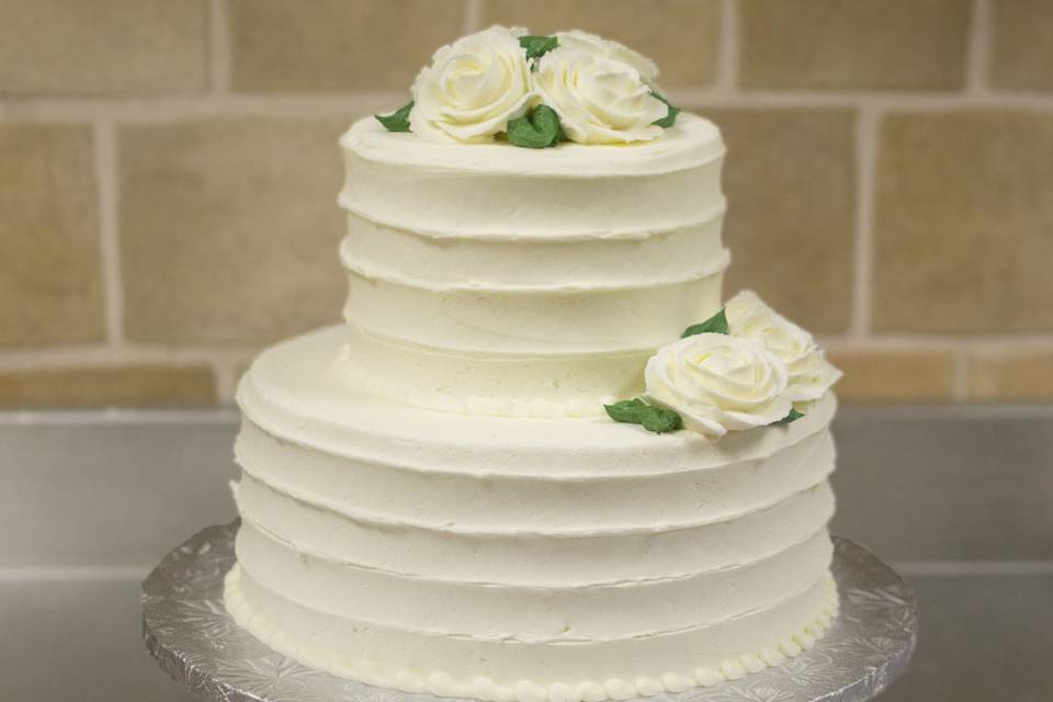 2-tier wedding cake