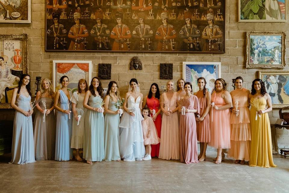 Ombre bridesmaids